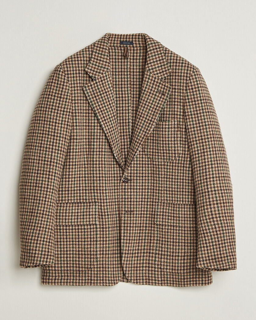 Drake's MKVII Tweed Houndcheck Games Blazer Brown – Marrone