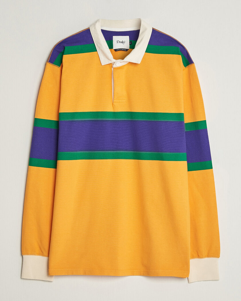 Drake's Block Stripe Rugby Yellow – Giallo
