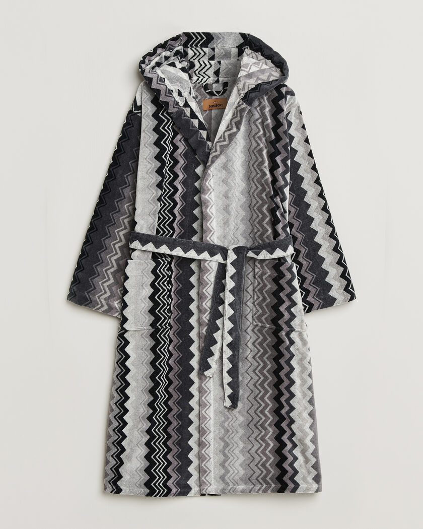 Missoni Home Giacomo Hooded Bathrobe Multi Black – Nero