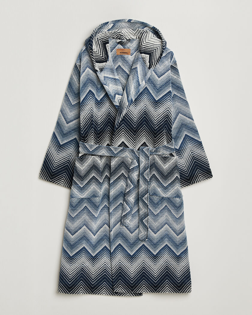 Missoni Home Marea Hooded Bathrobe Multi Blue – Blu