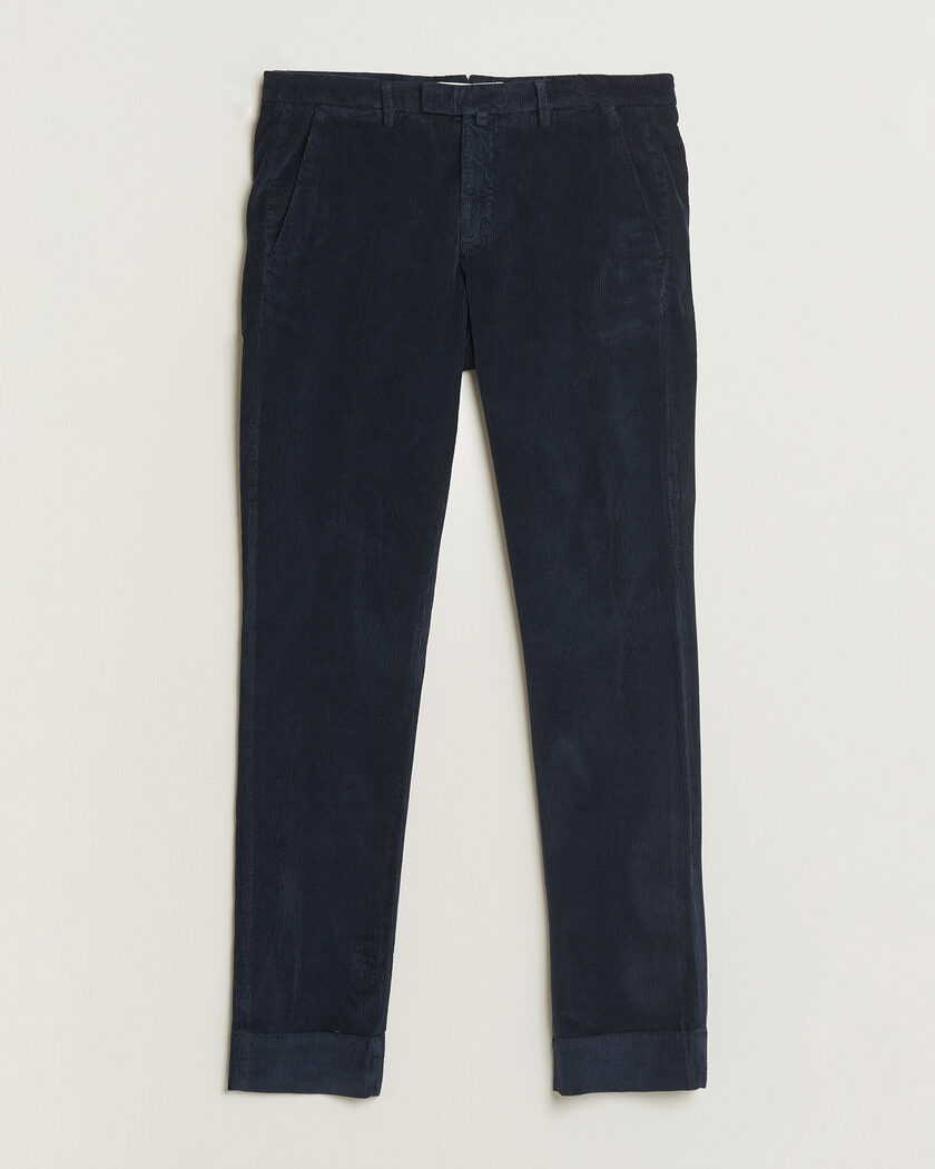 Briglia 1949 Slim Fit Corduroy Trousers Navy – Blu