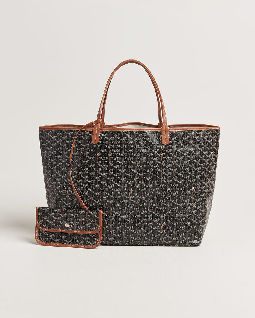 Goyard Pre-Owned Saint Louis GM Coated Canvas Tote Bag Black – Nero