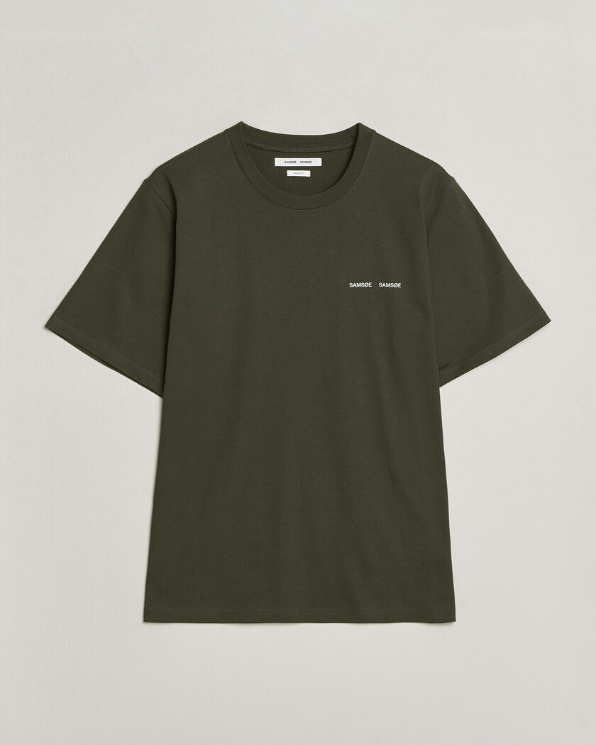 Samsøe Samsøe Thomas Cotton T-Shirt Forest Night – Verde