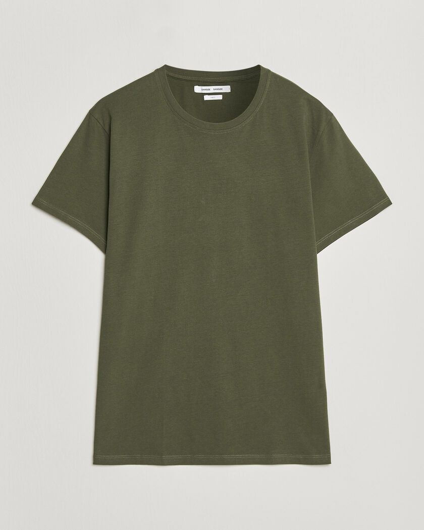 Samsøe Samsøe Kronos Cotton T-Shirt Forest Night – Verde
