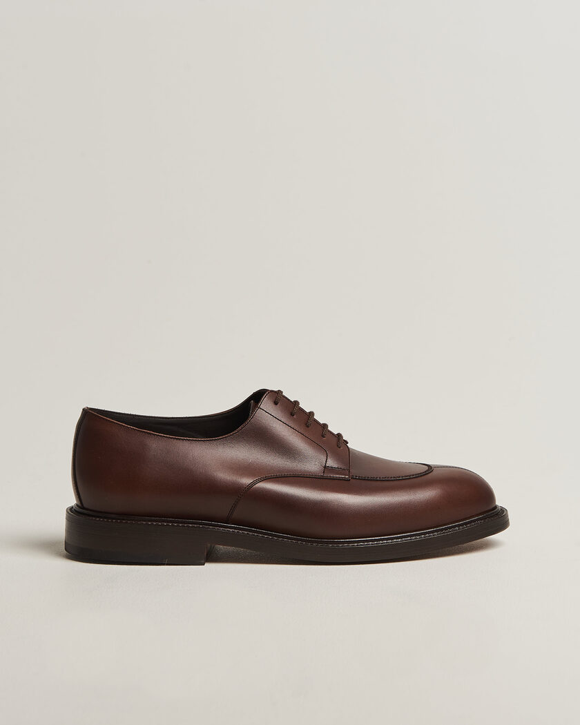 J.M. Weston Half Hunt Derby Coffee Brown Calf – Marrone