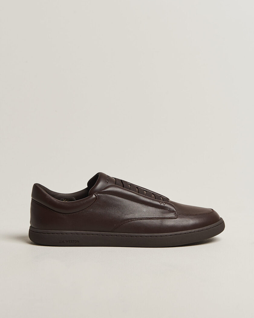 J.M. Weston Dress Sneaker Dark Brown Nappa – Marrone