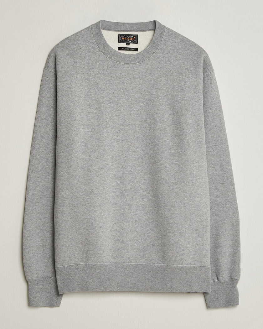 BEAMS PLUS Soft Sweat Crew Neck Grey – Grigio