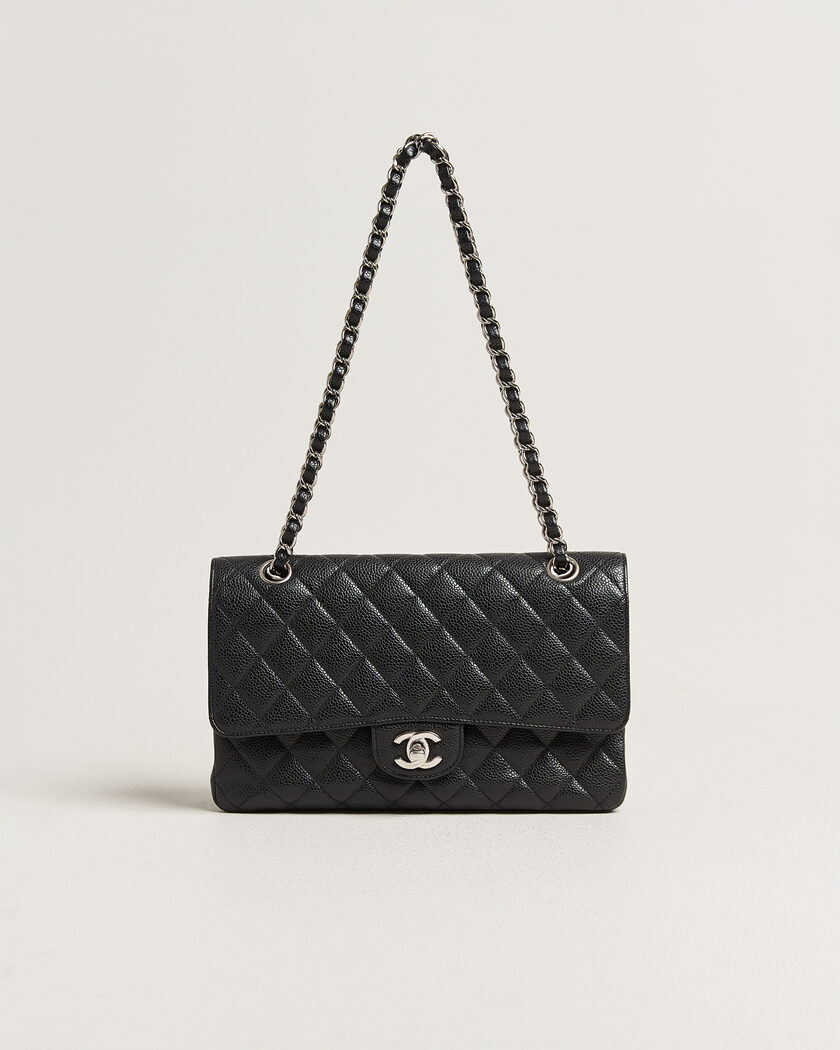 Chanel Pre-Owned Classic Medium Single Flap Bag Caviar Black – Nero