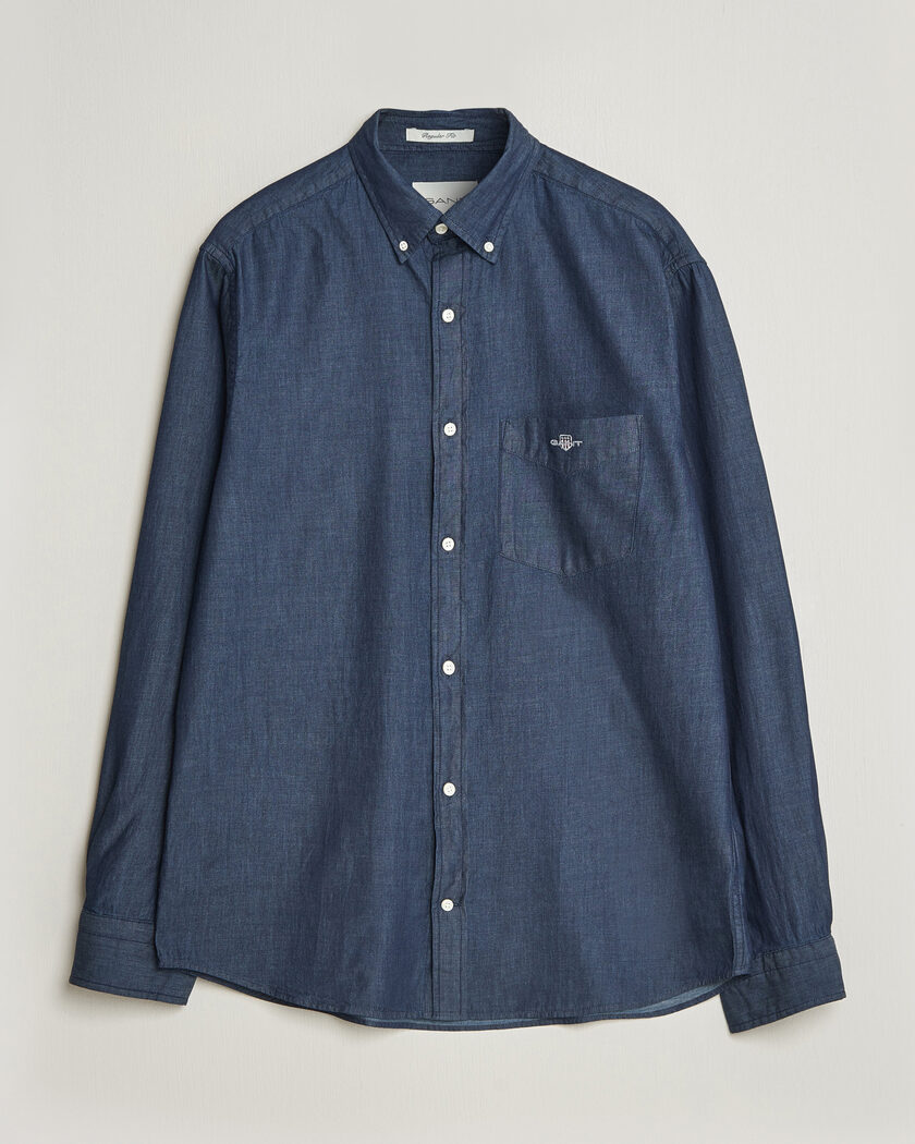 Gant Regular Fit Indigo Shirt Dark Indigo – Blu
