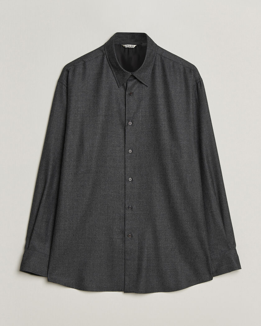 Auralee Super Light Wool Shirt Charcoal – Grigio