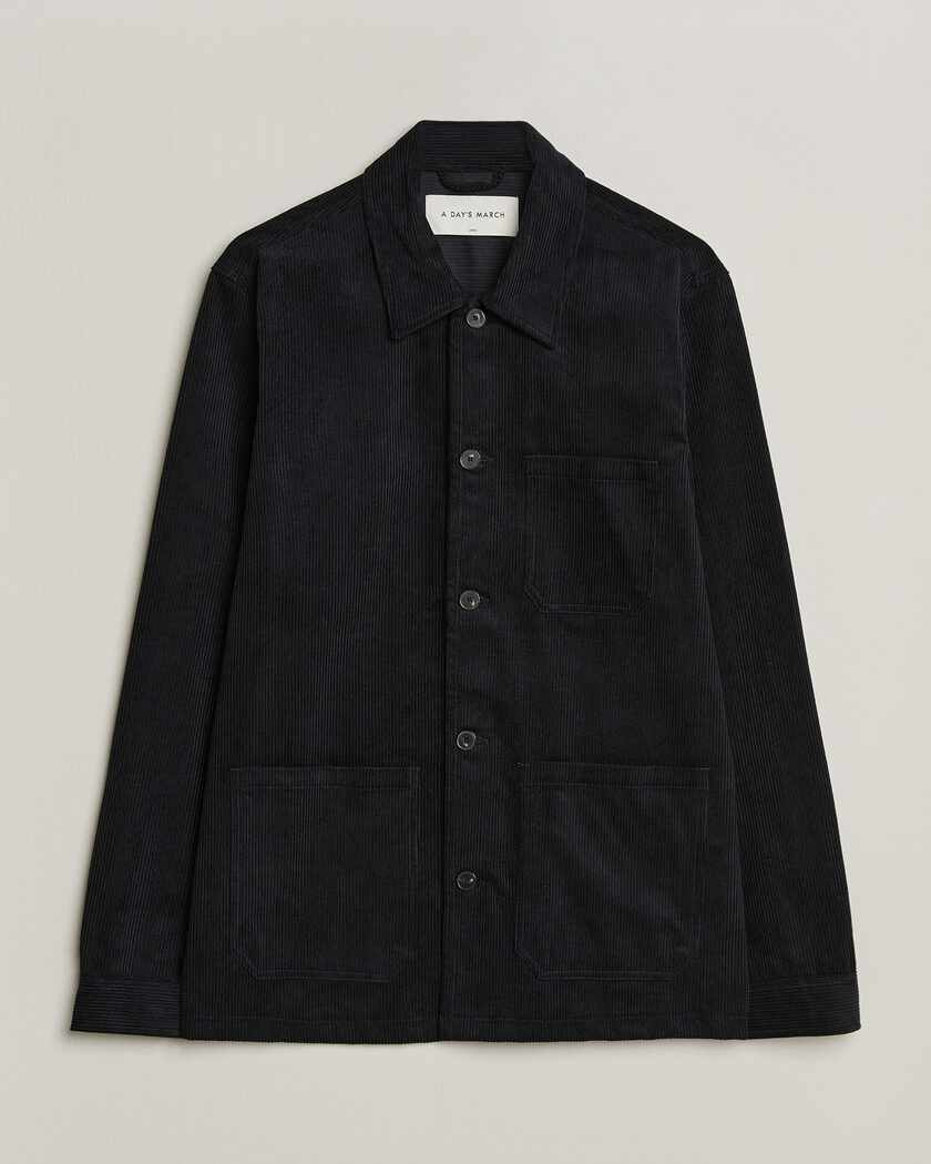 A Day's March Original Corduroy Overshirt Black – Nero