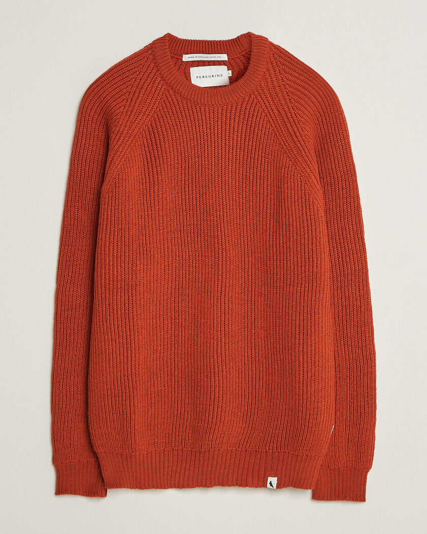 Peregrine Ford Knitted Wool Jumper Orange – Arancione