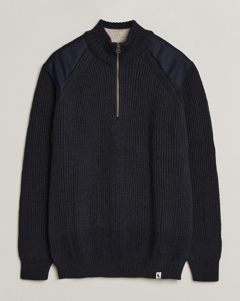 Peregrine Foxton Quarter Zip Jumperr Navy – Blu