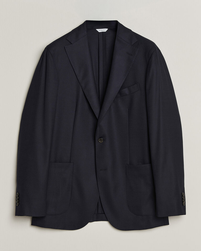 Boglioli for Care of Carl Boglioli K Jacket Exclusive Hopsack Blazer Navy – Blu