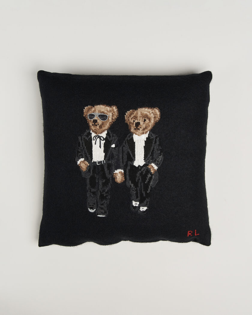Ralph Lauren Home Ralph & Ricky Bear Wool/Alpaca Pillow Black – Nero