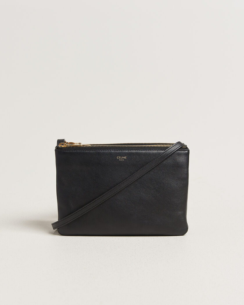 Celine Pre-Owned Trio Bag Small Leather Black – Nero