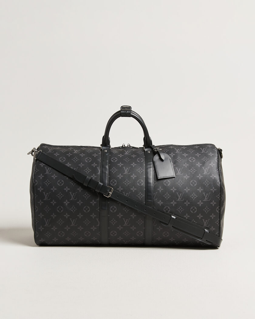 Louis Vuitton Pre-Owned Keepall 55 Bandoulière Monogram Eclipse – Nero