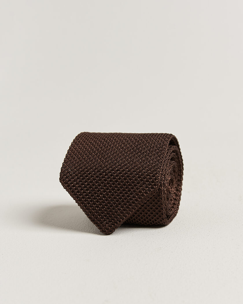 Gant Silk Knitted Tie Shadow Brown – Marrone