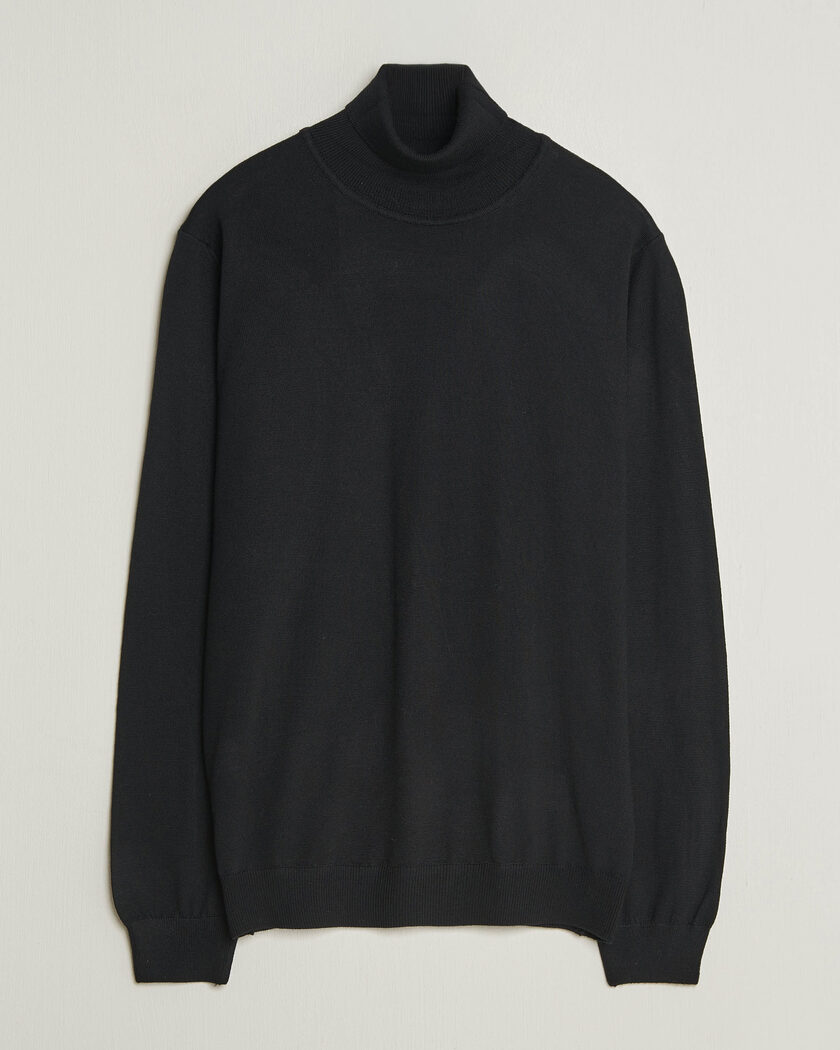 Filippa K Merino Knitted Turtleneck Black – Nero