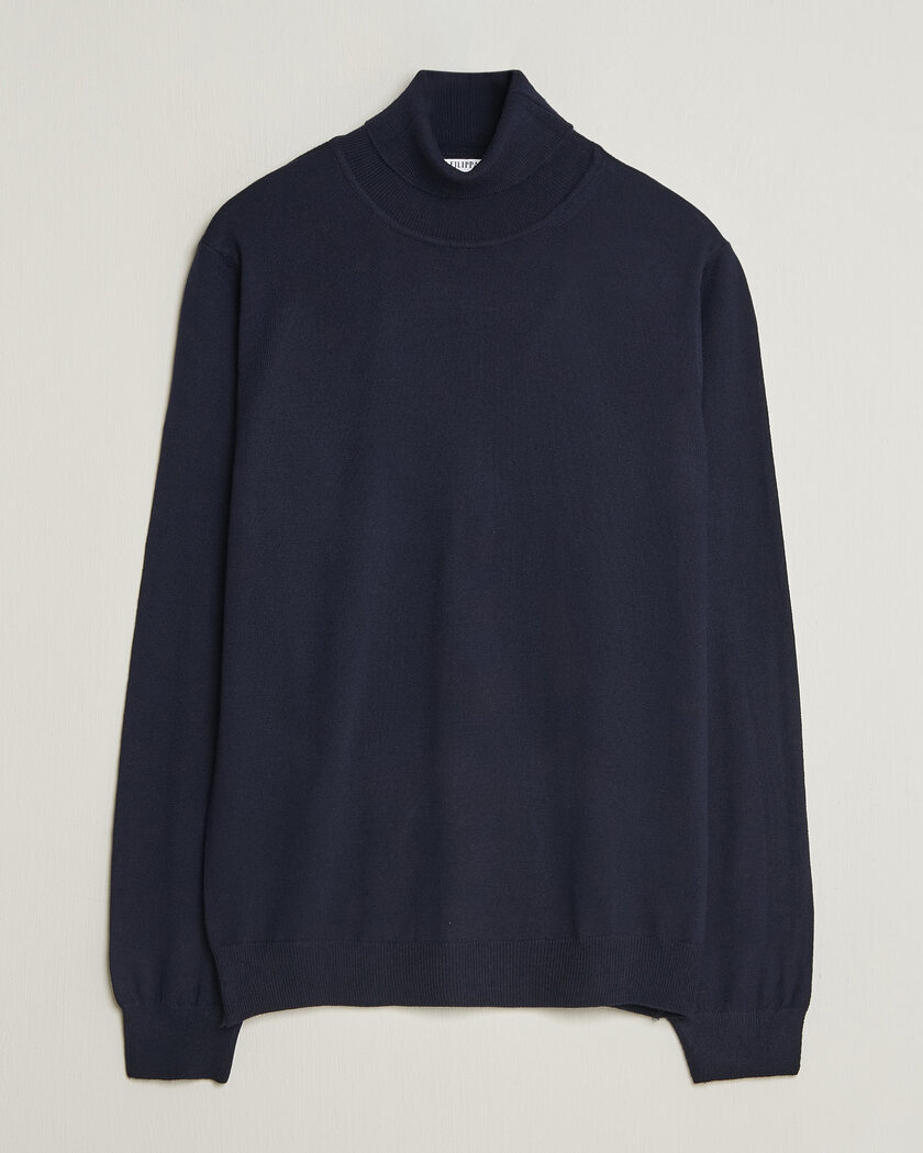 Filippa K Merino Knitted Turtleneck Navy – Blu