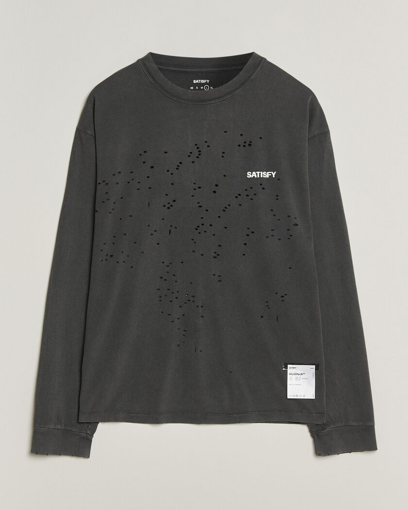 Satisfy MothTech Long Sleeve T-Shirt Aged Black – Nero