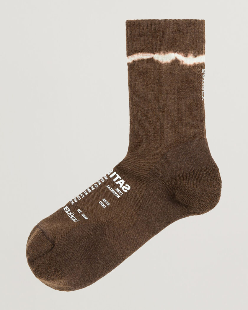 Satisfy Merino Nylon Tube Socks Tie Dye Rocky Road – Marrone