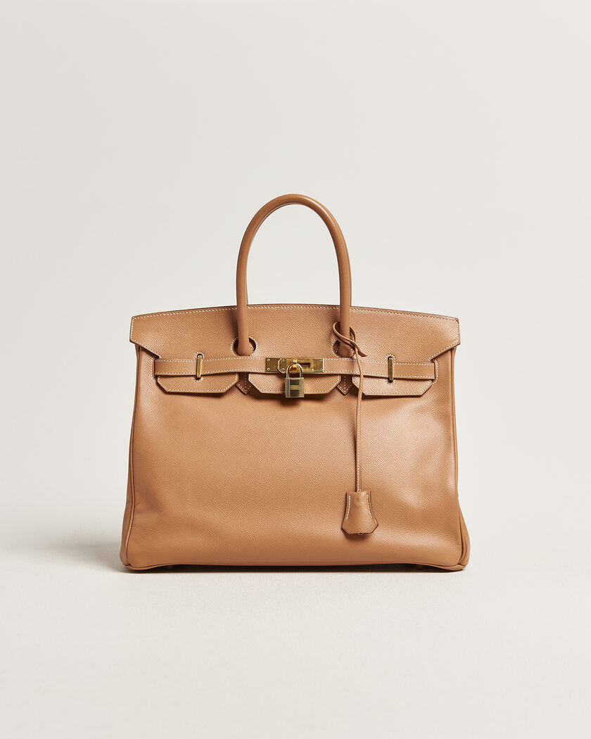 Hermès Pre-Owned Birkin 35 Courchevel Gold – Marrone