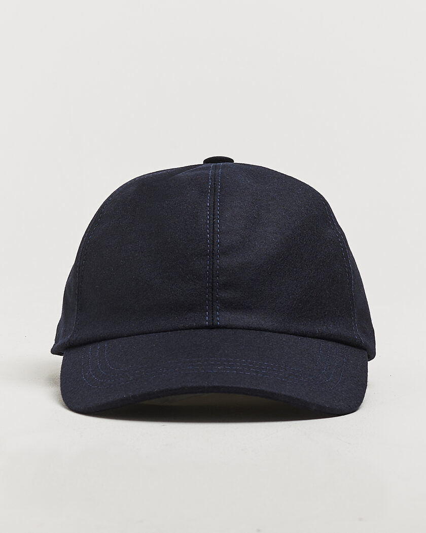 Wigéns Wool/Cashmere Baseball Cap Navy – Blu