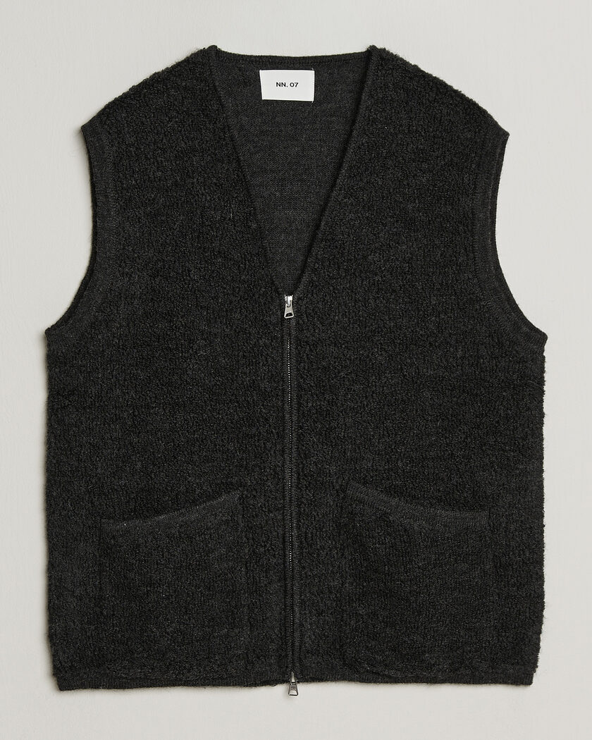 NN07 Mads Wool Fleece Vest Antracite Melange – Grigio