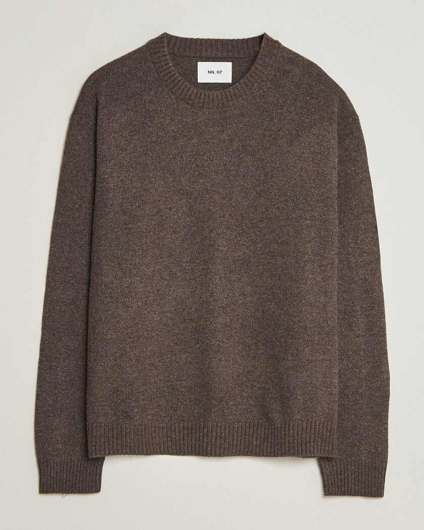 NN07 Russel Wool/Cotton Knitted Sweater Mable Husk – Marrone