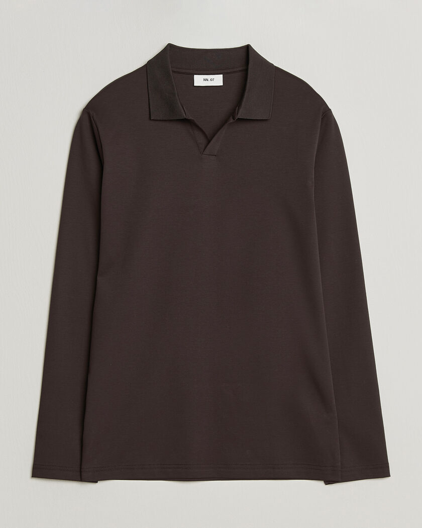 NN07 Paul Long Sleeve Polo Deep Truffle – Marrone