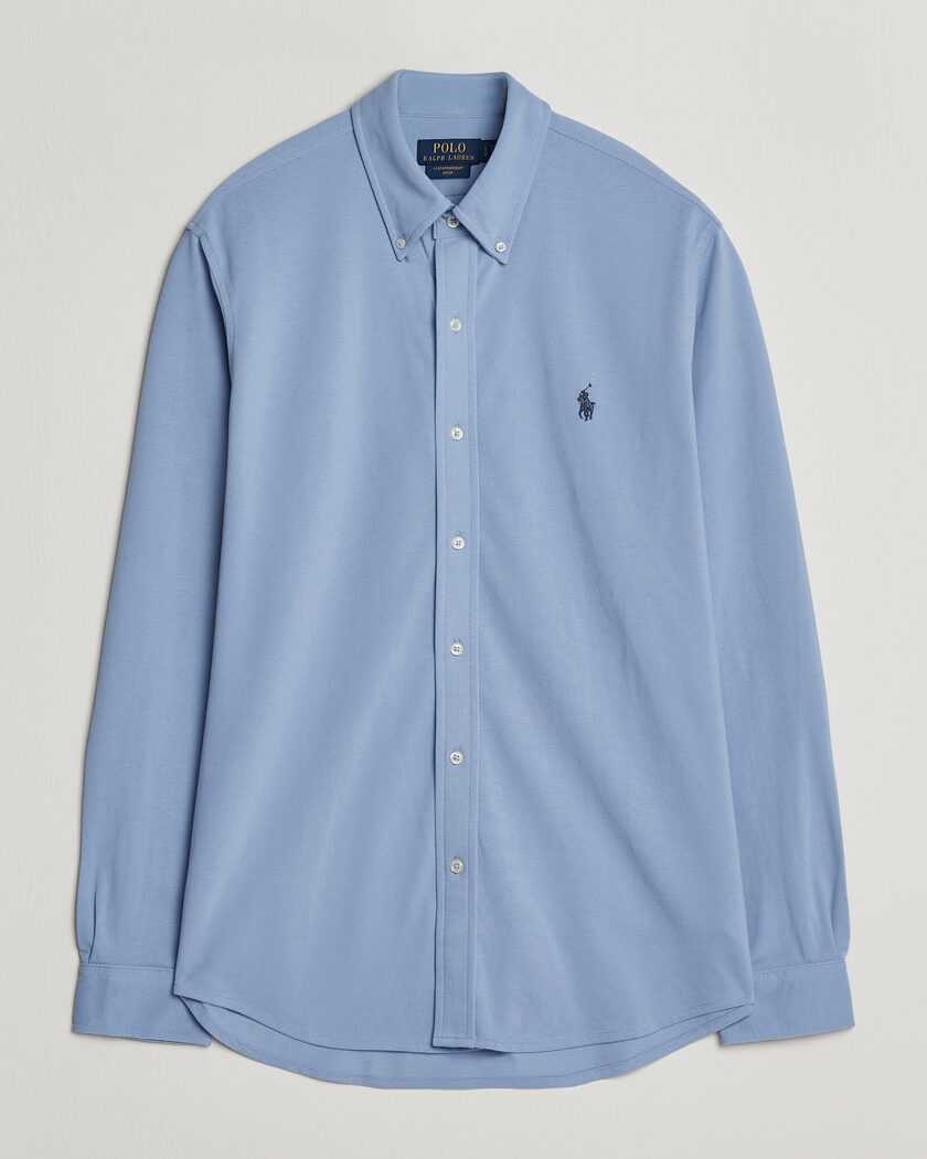 Polo Ralph Lauren Featherweight Mesh Shirt Dress Shirt Blue – Blu