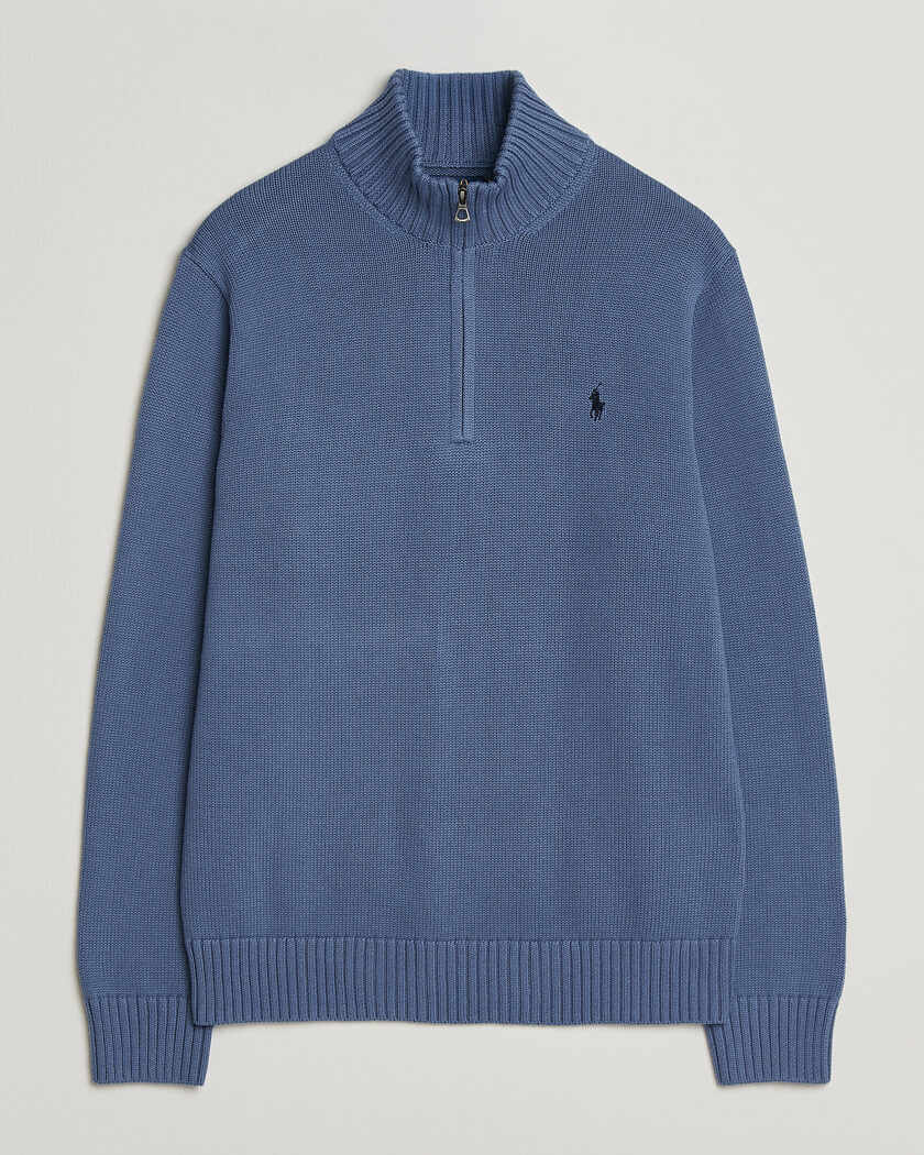 Polo Ralph Lauren Cotton Half Zip Carson Blue – Blu