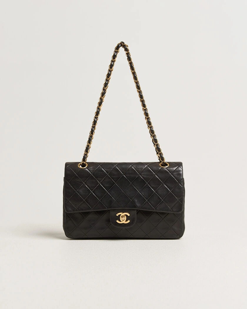 Louis Vuitton Pre-Owned Chanel Pre-Owned Classic Medium Double Flap Bag Lambskin Black – Nero
