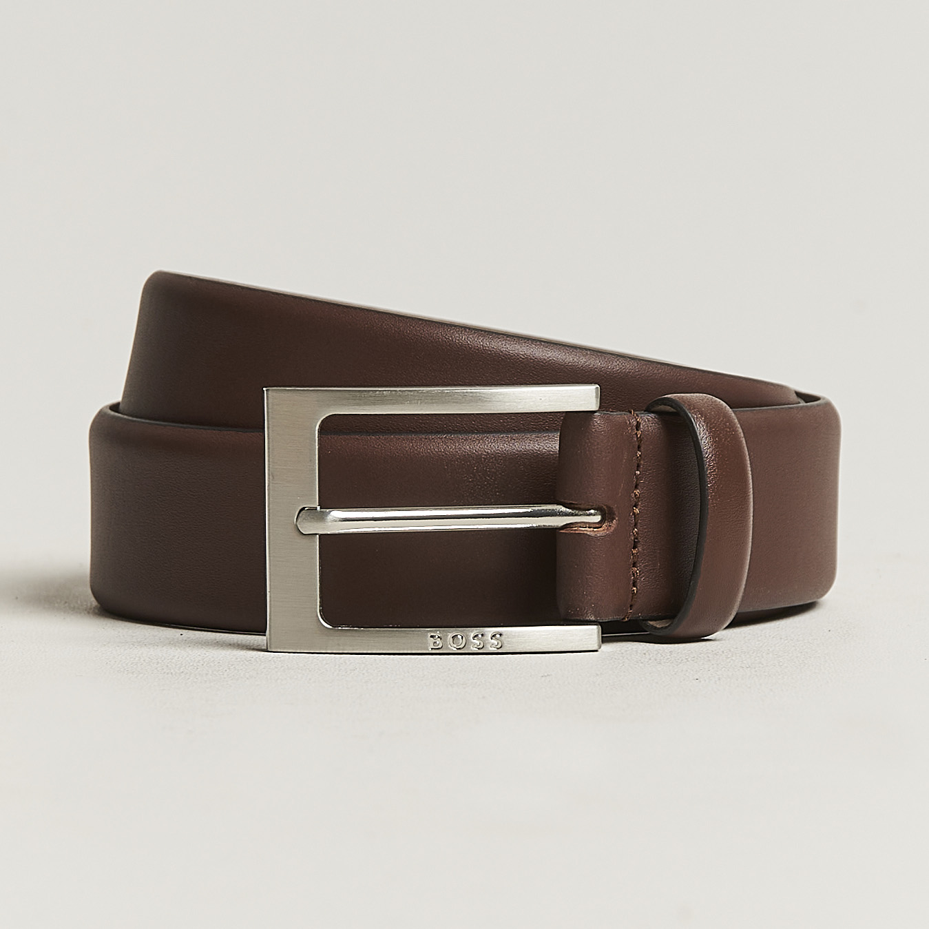 Barnabie Leather Belt 3,5 cm Dark Brown su CareOfCarl.it
