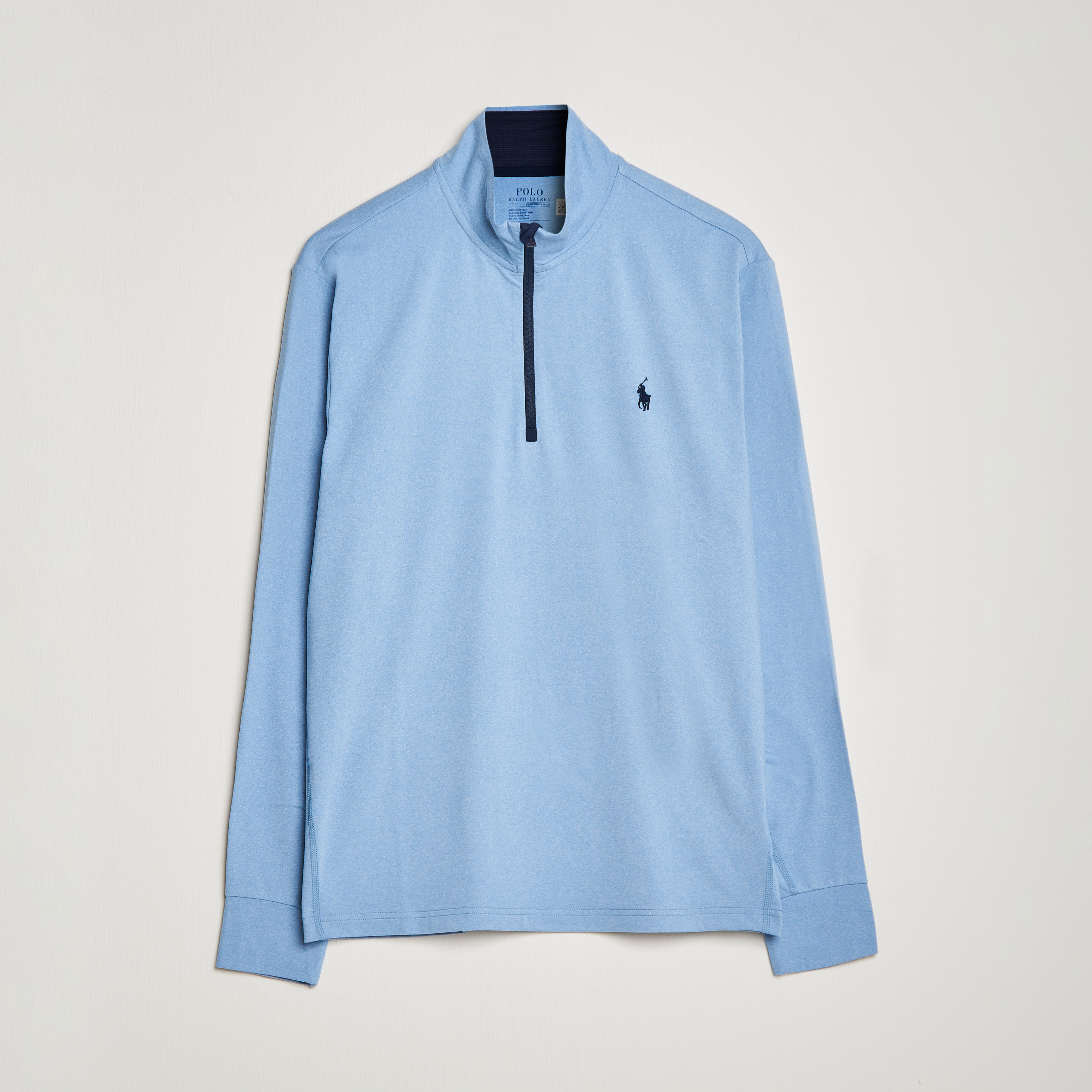 Polo Ralph Lauren Golf Performance Stratch Half Zip Powder Blue Heather su