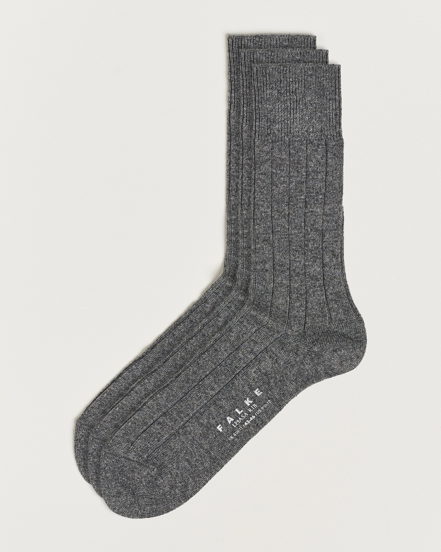Falke 3-Pack Lhasa Cashmere Socks Light Grey – Grigio