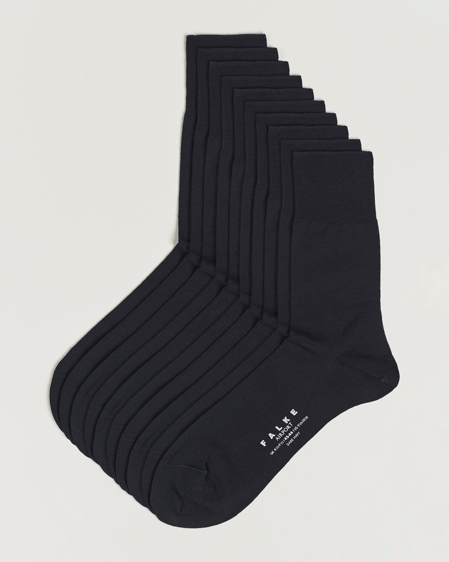 10-Pack Airport Socks Dark Navy – Blu