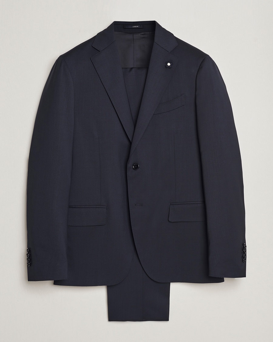 Lardini Wool Suit Navy – Blu