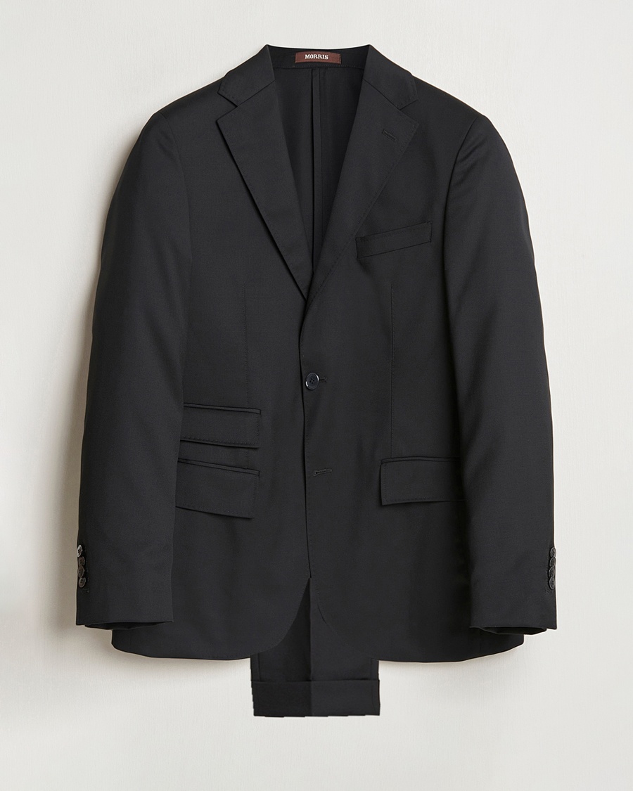 Morris Heritage Prestige Wool Suit Black – Nero