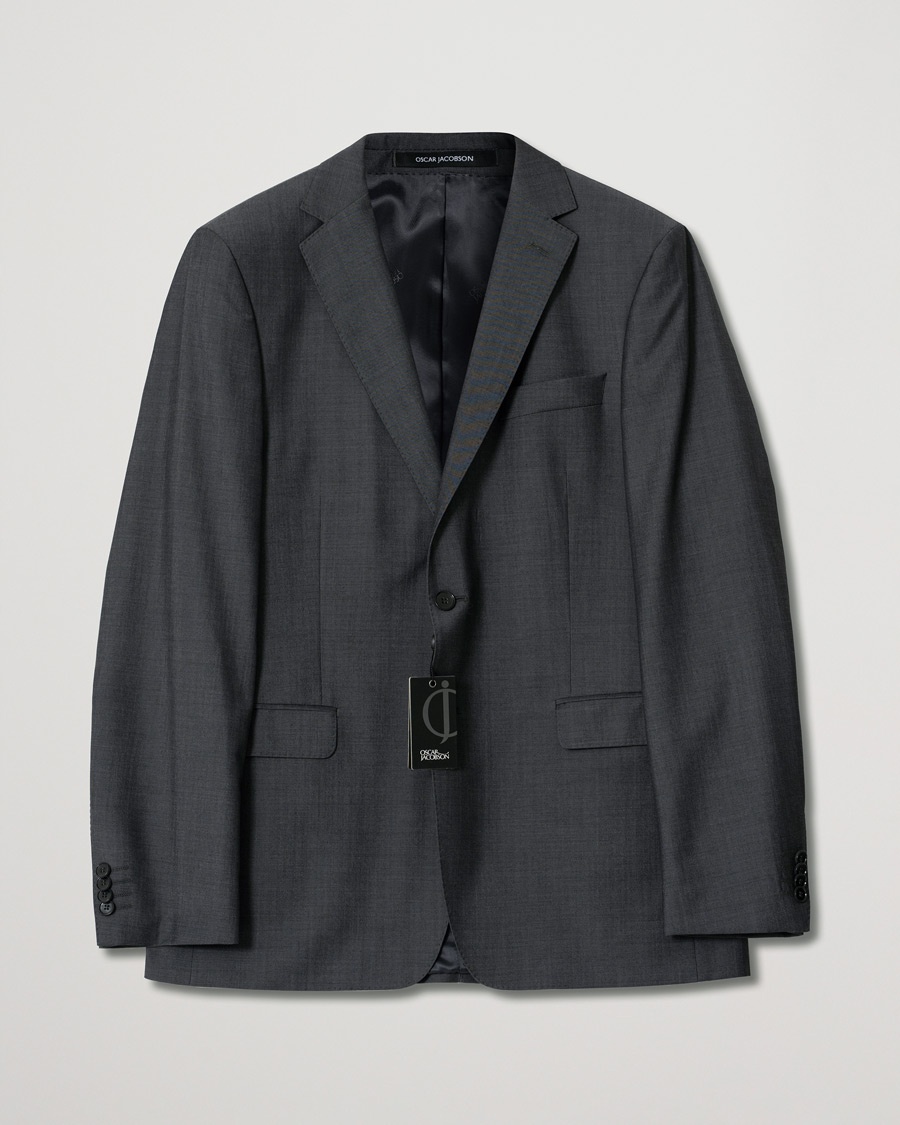 Pre-owned Oscar Jacobson Fuego Blazer Wool Dark Grey – Grigio