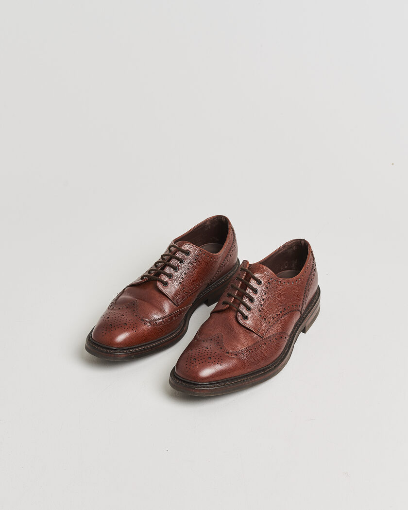 Pre-owned Loake 1880 Badminton Brogue Dark Brown Grain UK10,5 - EU44,5 – Marrone