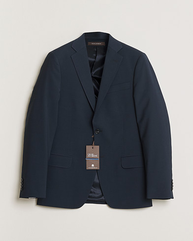 Pre-owned Oscar Jacobson Edmund Wool Blazer Navy 46 – Blu