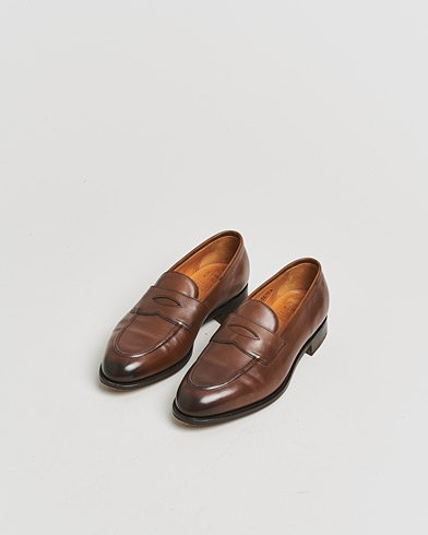 Pre-owned Edward Green Piccadilly Penny Loafer Dark Oak Antique UK7,5 - EU41,5 – Marrone