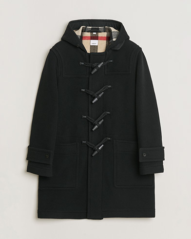 Pre-owned Burberry Wool Duffle Coat Black 50 – Nero