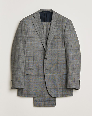 Pre-owned Caruso Checked Wool Suit Grey 48 – Grigio