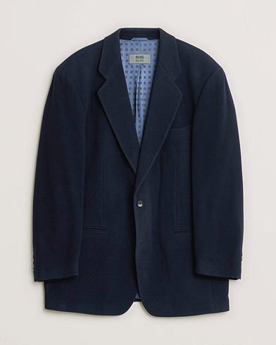 Pre-owned BOSS Vintage Cashmere Blend Blazer Navy 48 – Blu