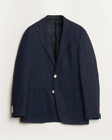 Pre-owned Corneliani Wool Hopsack Blazer Navy 48 – Blu