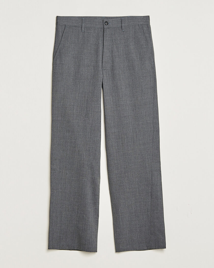 Pre-owned Sunflower Wide Twist Wool Trousers Grey Melange 48 – Grigio