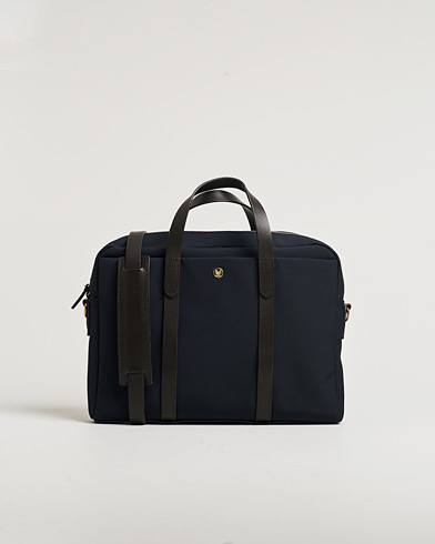 Pre-owned Mismo M/S Aspire Briefcase Navy/Dark Brown – Blu